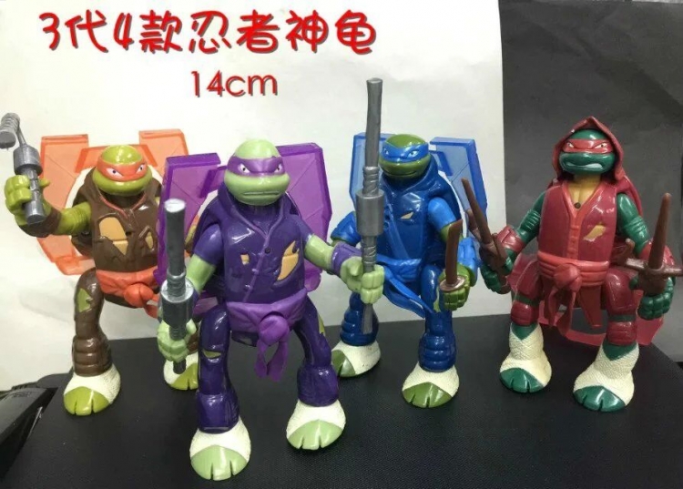 Teenage Mutant Ninja Figure price for 4 pcs a set opp bag packed