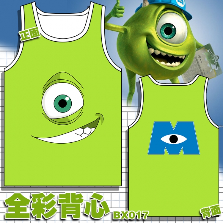 Monsters University vest M L XL XXL Breathable fabric