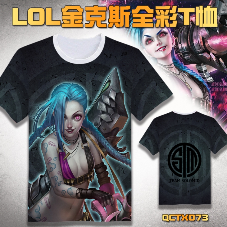 League of Legends Jinx T-shirt M L XL XXL
