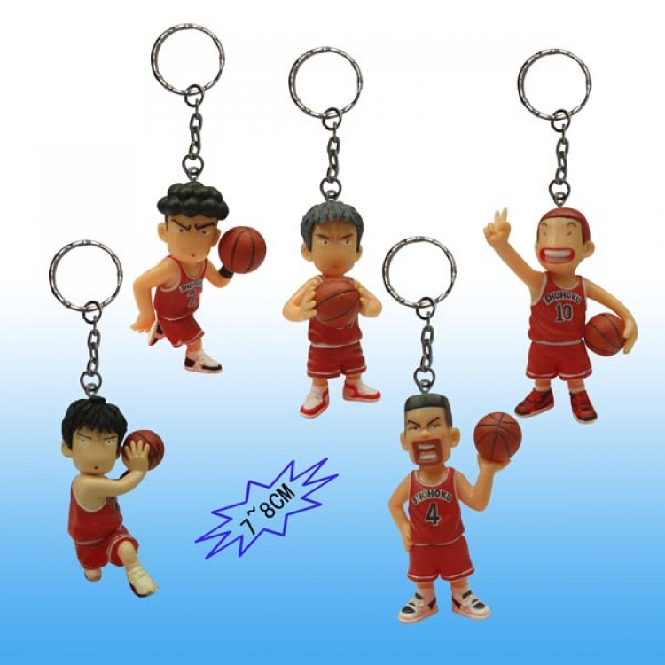 Slam Dunk price  for 5 pcs a set key chain 8.5cm