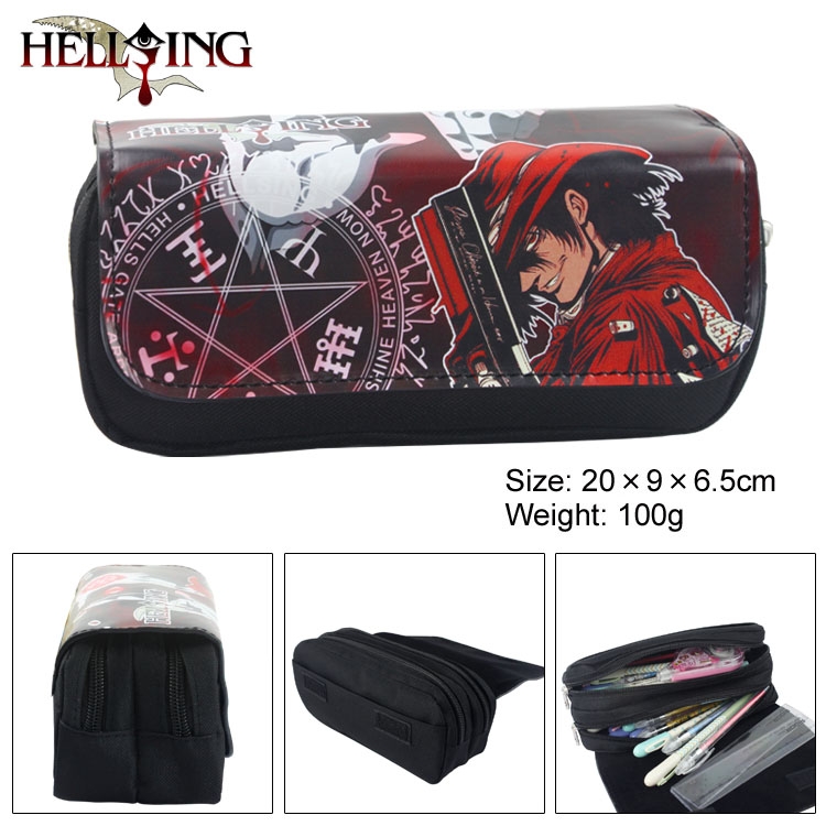 HellSing pu pencil bag  Stationery bag nylon