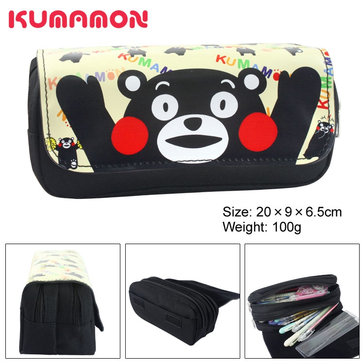 Kumamon pu pencil bag  Stationery bag nylon