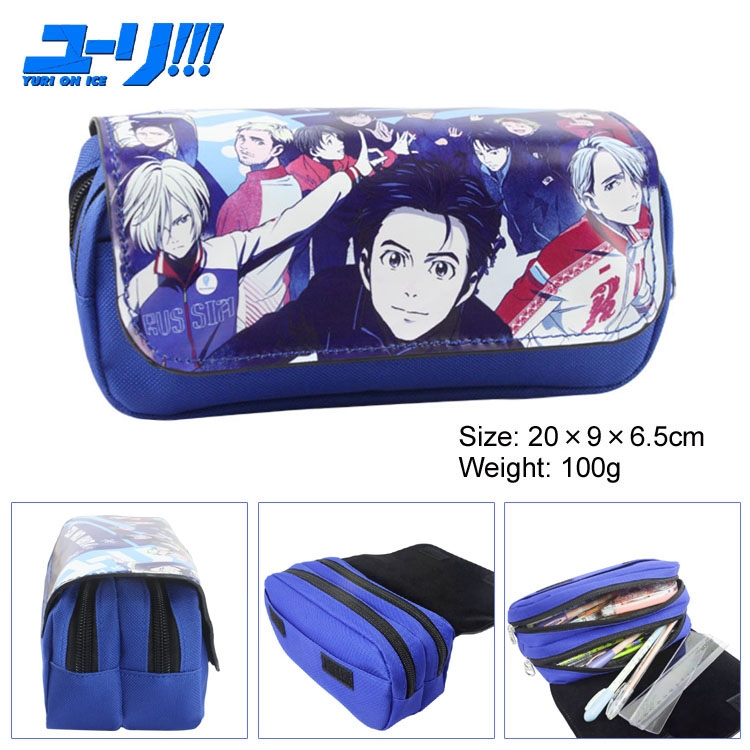 YURI!!! on ICE pu nylon pencil bag stationery bag