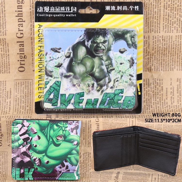 The avengers allianc Hulk pu short wallet