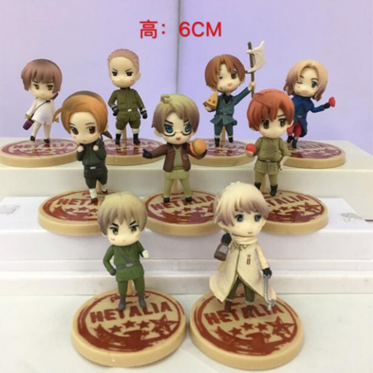 Figure Hetalia  price for 9 pcs a set 6cm bagged  no box