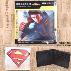 Super man pu short wallet