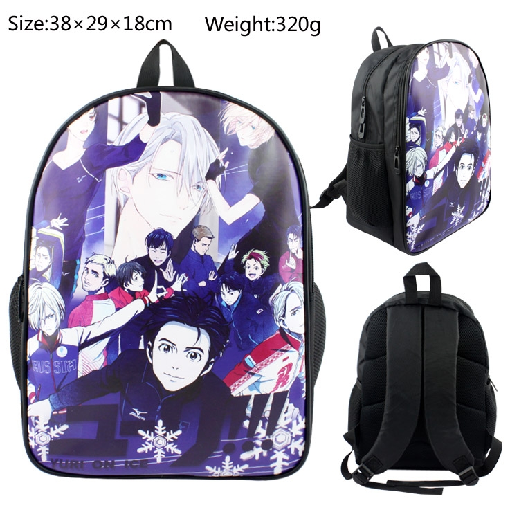 YURI!!! on ICE PU canvas backpack  bag