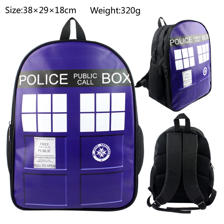 Doctor Who PU canvas backpack  bag