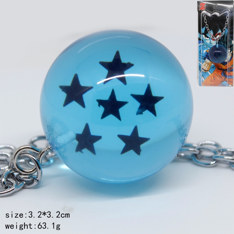 Necklace DRAGON BALL six star  key chain  price for 5 pcs a set 3.2cm
