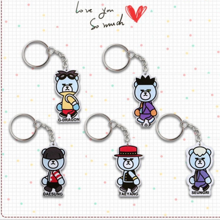 Bigbang key chain price for 50 pcs a set 3-4cm