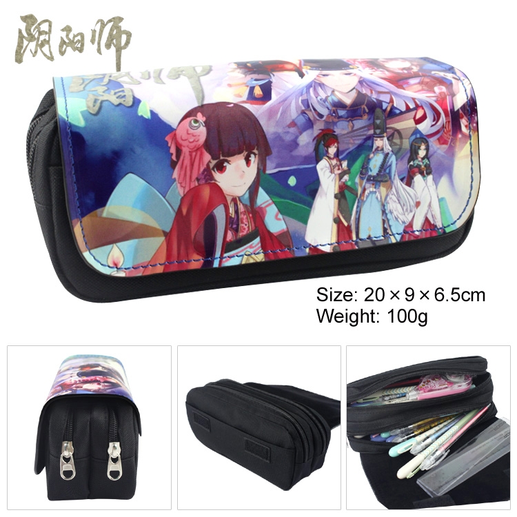 Onmyoji  pu wallet pencil bag nylon