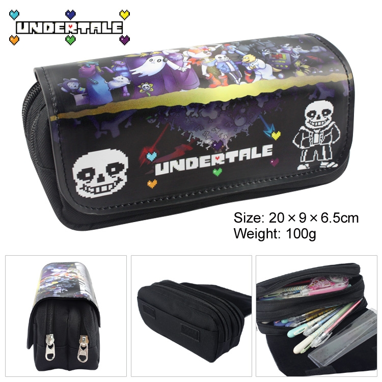 Undertale pu wallet pencil bag nylon