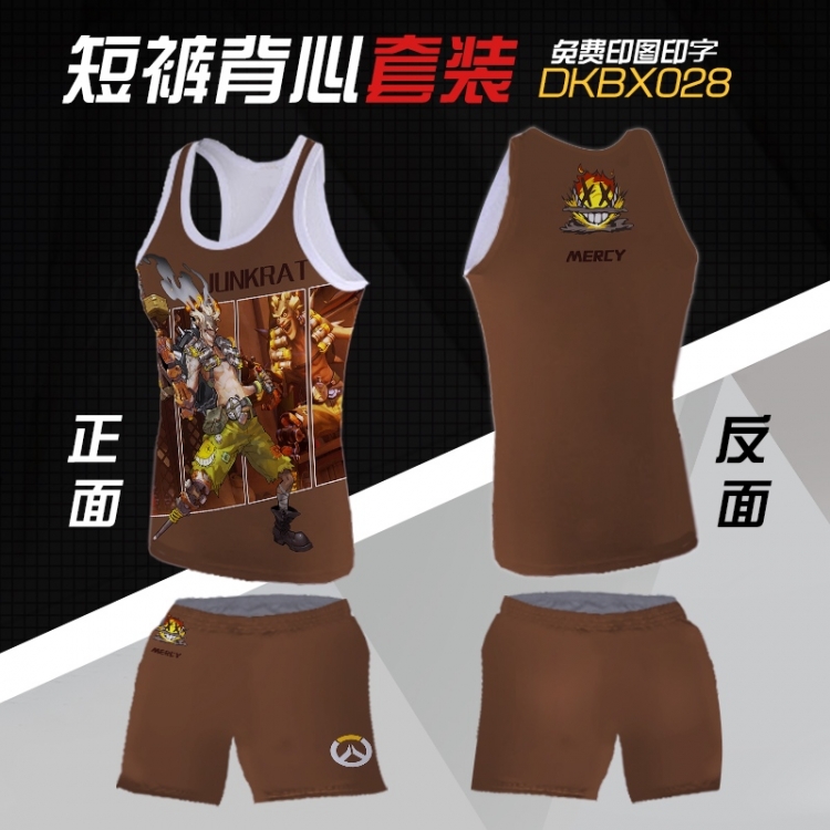 Overwatch junkrat Mesh tank top   A set of clothes S M L  XL  XXL