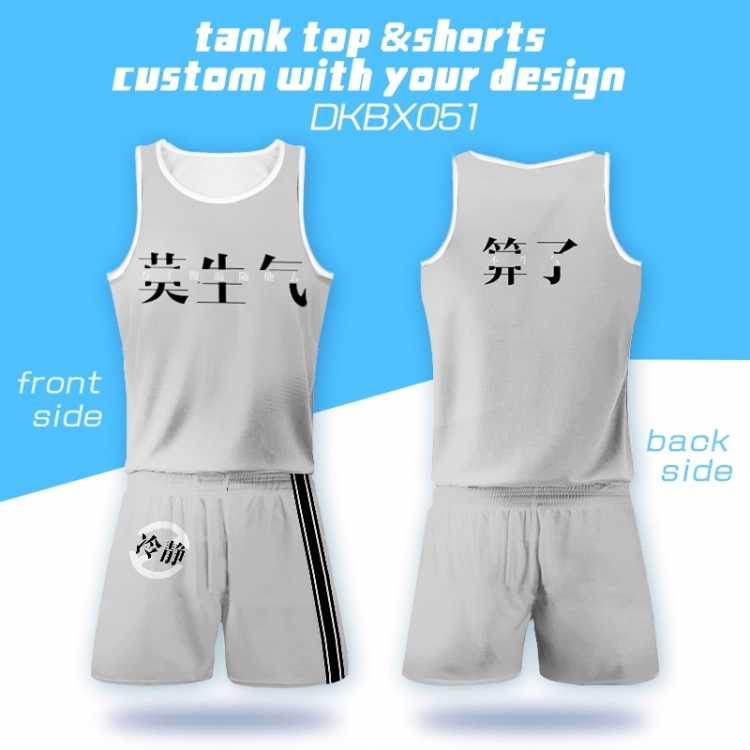 DKBX051- Mesh cloth shorts vest   A set of clothes S M L  XL  XXL