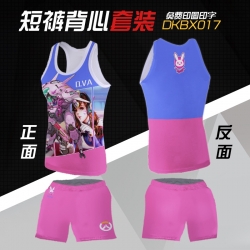 Overwatch D.VA Mesh cloth shor...