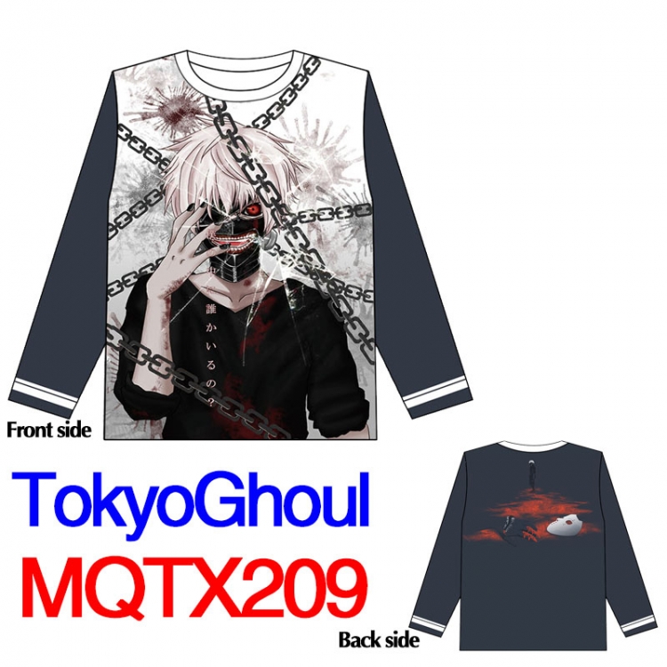 Tokyo Ghoul Kaneki Ken  Full color round neck long sleeve T shirt M L XL XXL XXXL