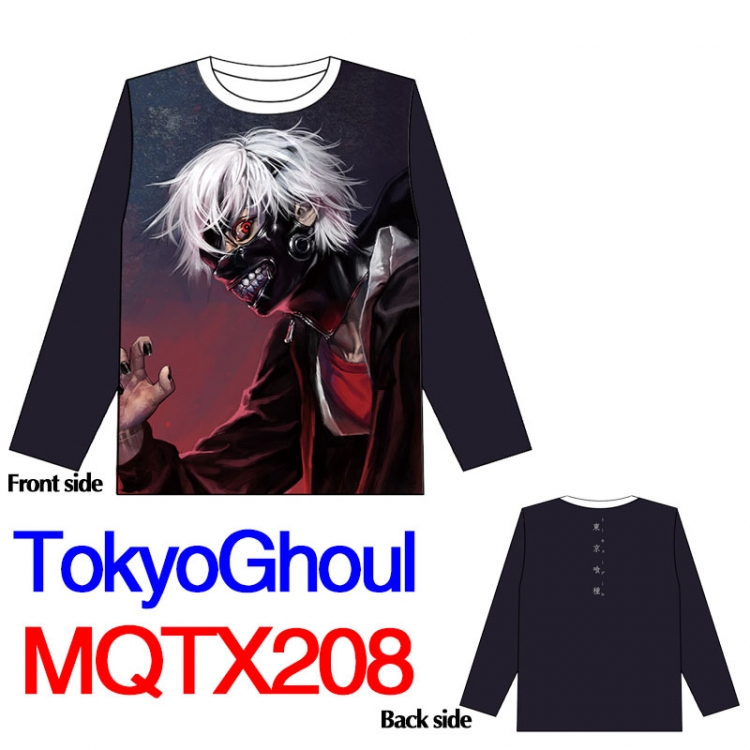 Tokyo Ghoul Kaneki Ken  Full color round neck long sleeve T shirt M L XL XXL XXXL