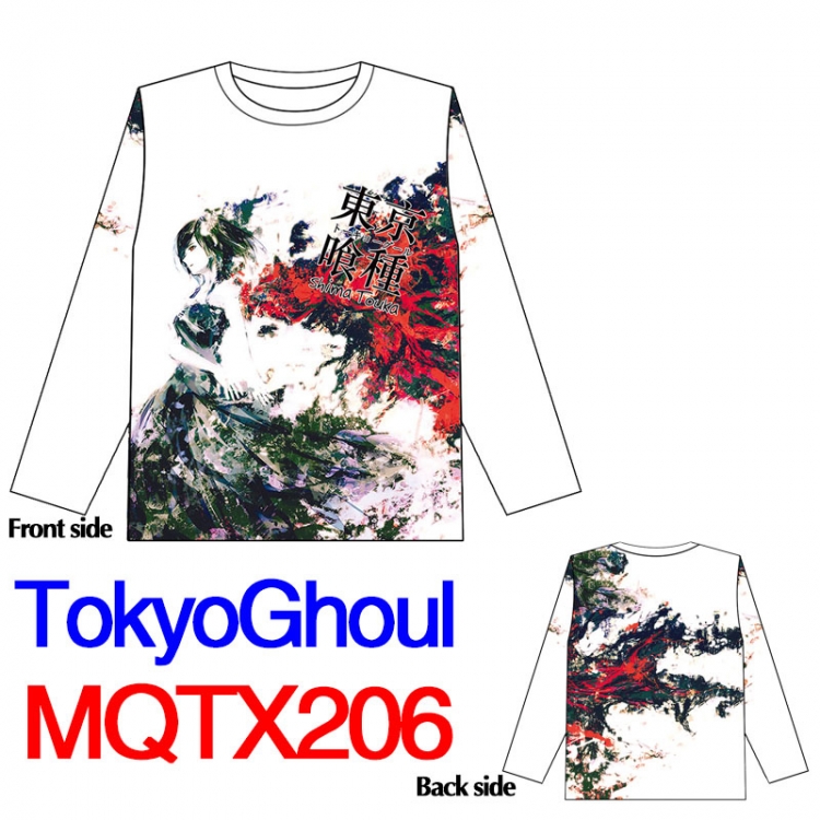 Tokyo Ghoul Full color round neck long sleeve T shirt M L XL XXL XXXL
