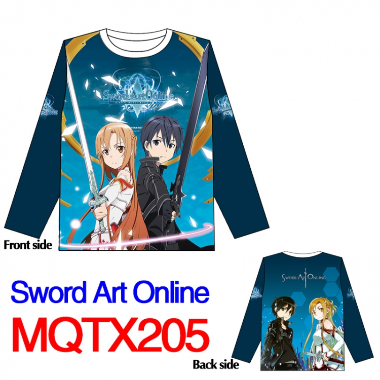 Sword Art Online Full color round neck long sleeve T shirt M L XL XXL XXXL