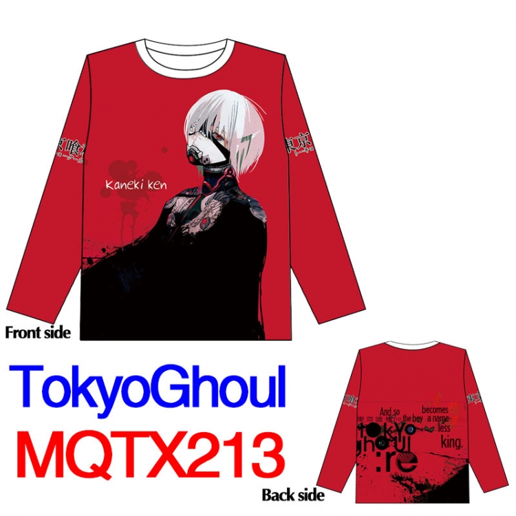 Tokyo Ghoul Full color round neck long sleeve T shirt M L XL XXL XXXL