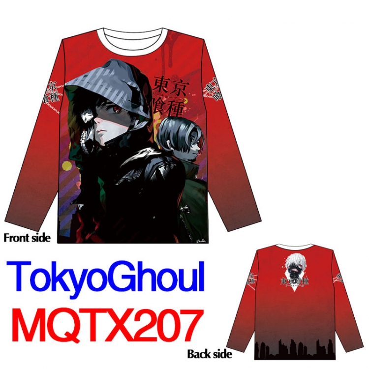 Tokyo Ghoul Kaneki Ken Full color round neck long sleeve T shirt M L XL XXL XXXL