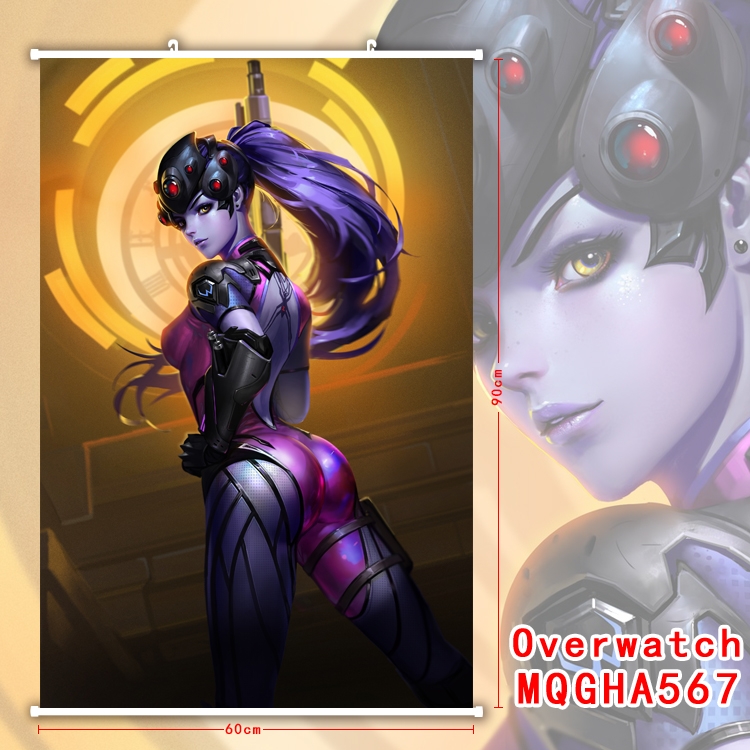 Overwatch wallscroll (60X90) white plastic  painted paintings