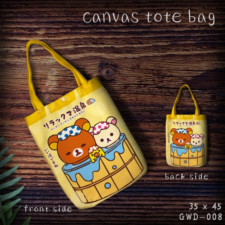 Rilakkuma Shoulder Bags  Canvas Shopping Bag 35X45CM