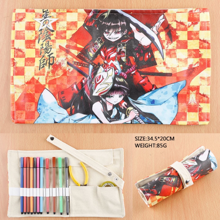 Onmyoji  pu pencil bag stationery bag