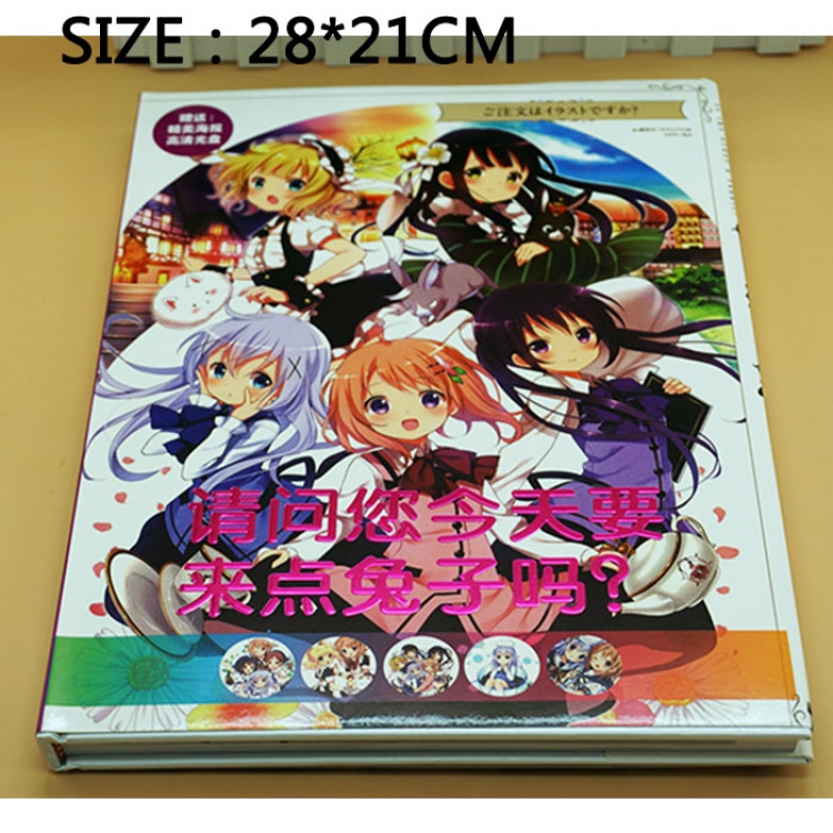 Gochuumon wa Usagi Desu ka? artbook price for 6 pcs a set Book 3 days in advance（Gift poster）