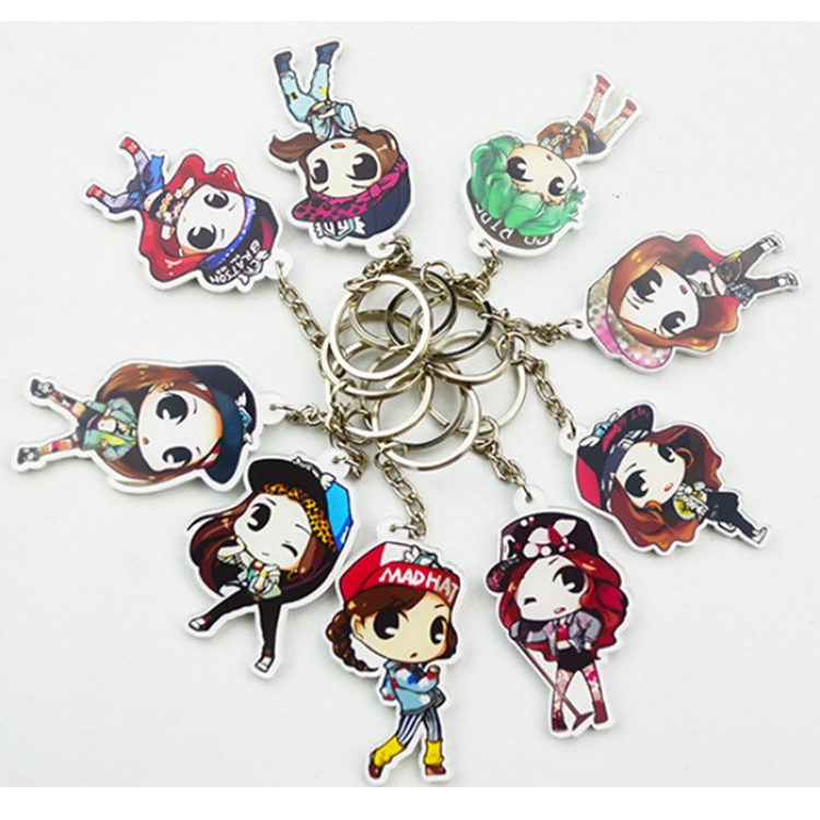 Girls' Generation Yoona key chain price for 35 pcs a set  3X4.5CM