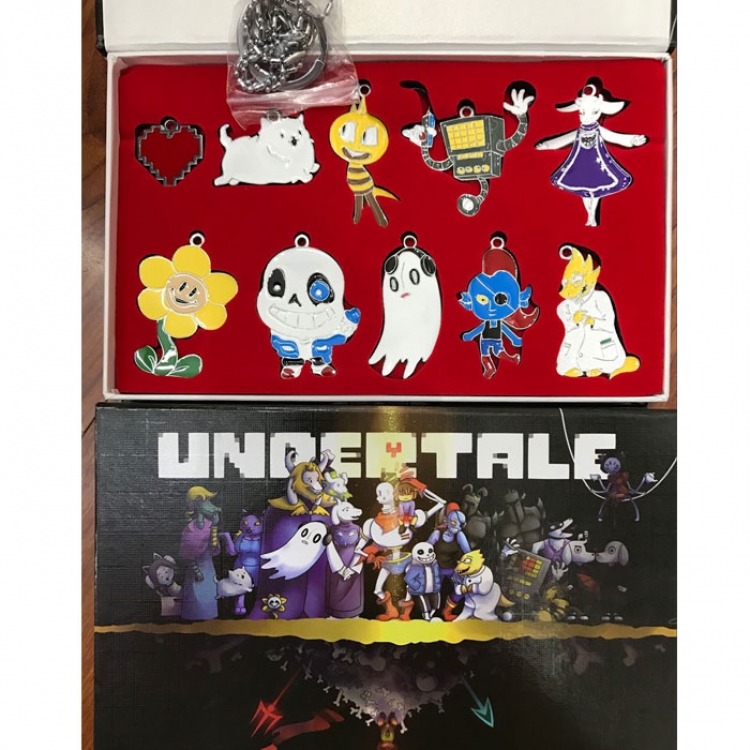 Necklace  Undertale key chain necklace  price for 10 pcs a set