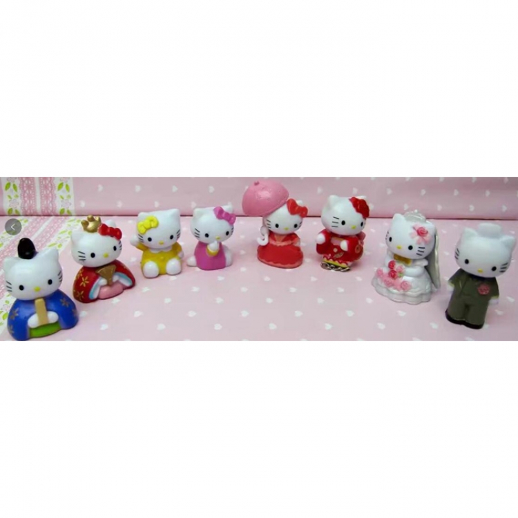 k Hello Kitty KT figure price for 5 set with 8 pcs a set 5cm