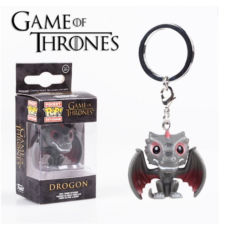 funkoPOP Daenerys Targaryen Drogon key chain figure 4cm