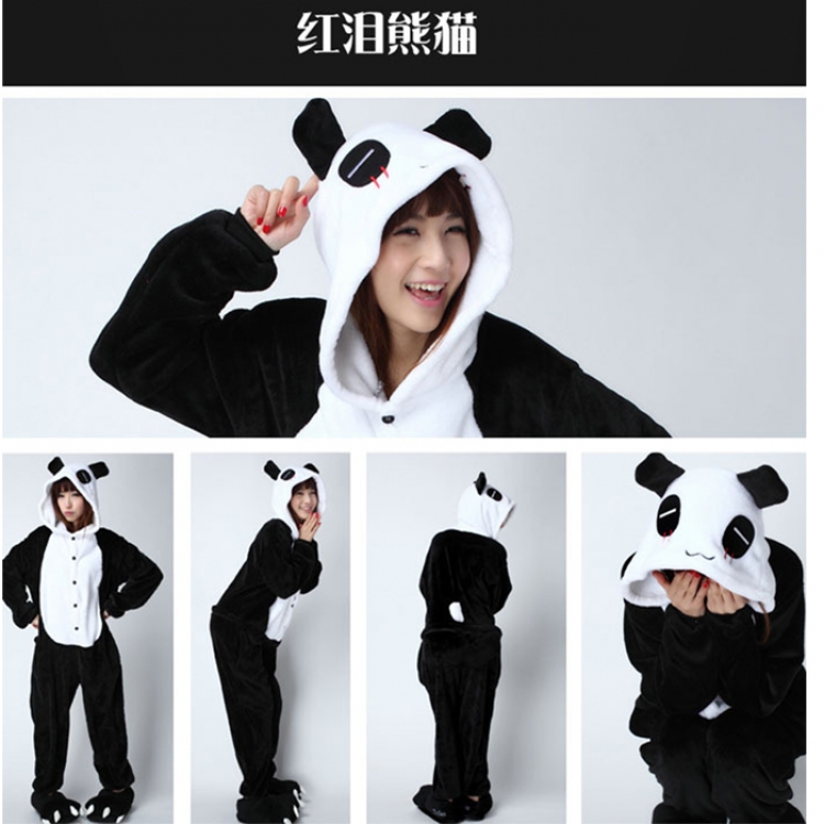 panda Flano Flannel Rompers  pajamas Onesie Kigurumi S M L XL-price for 5 pcs a set