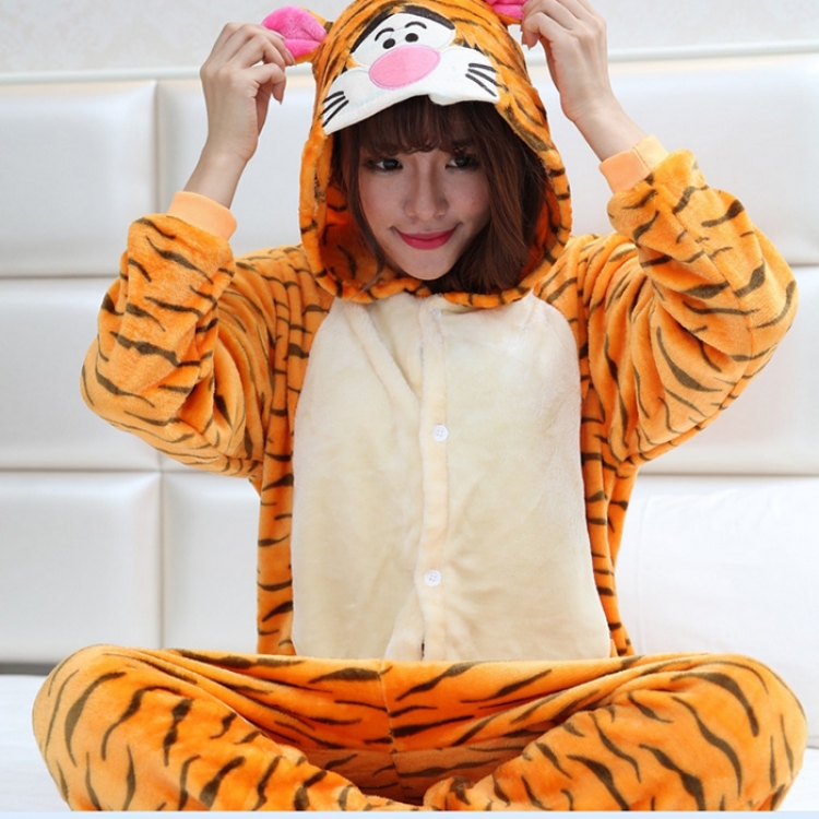 Tigger Flano Flannel Rompers  pajamas Onesie Kigurumi S M L XL-price for 5 pcs a set