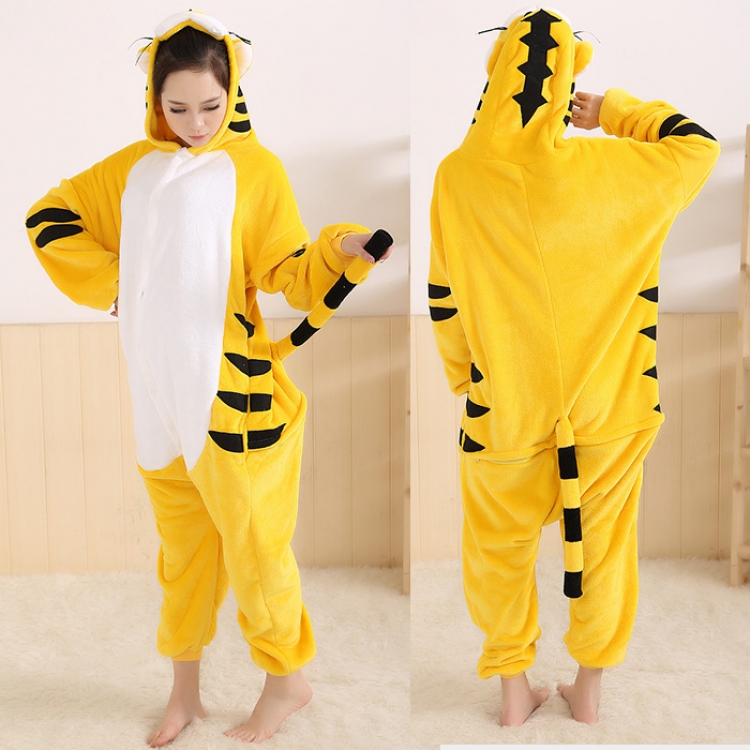 Tiger Flano Flannel Rompers  pajamas Onesie Kigurumi S M L XL-price for 5 pcs a set