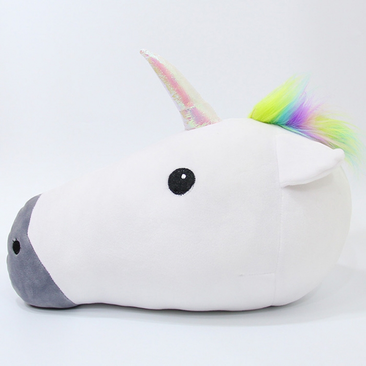 Unicorn  cushion plush white  40X28CM-