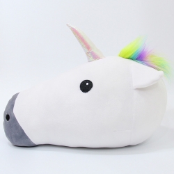 Unicorn  cushion plush white  ...