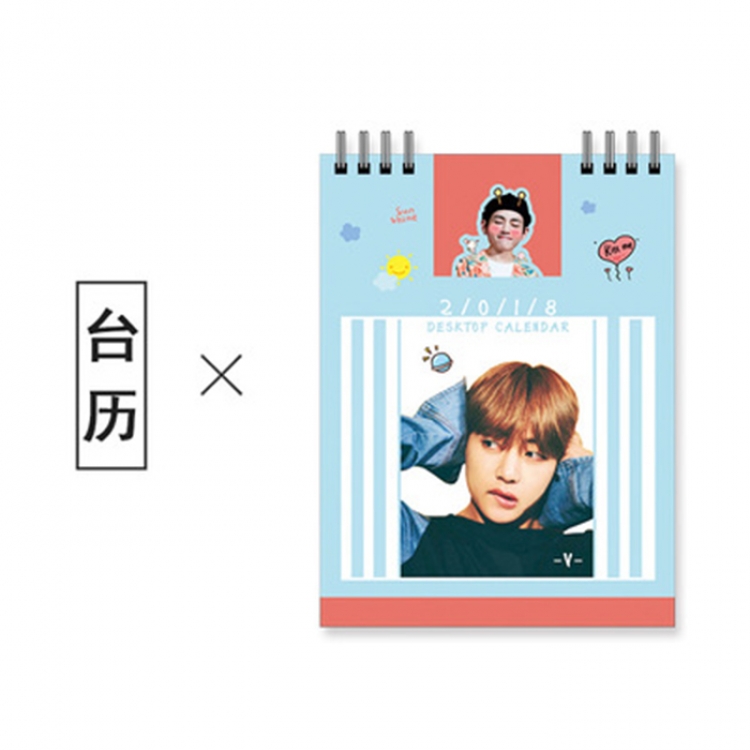 BTS desk diary 2018 price for 5 pcs a set  12X15CM-