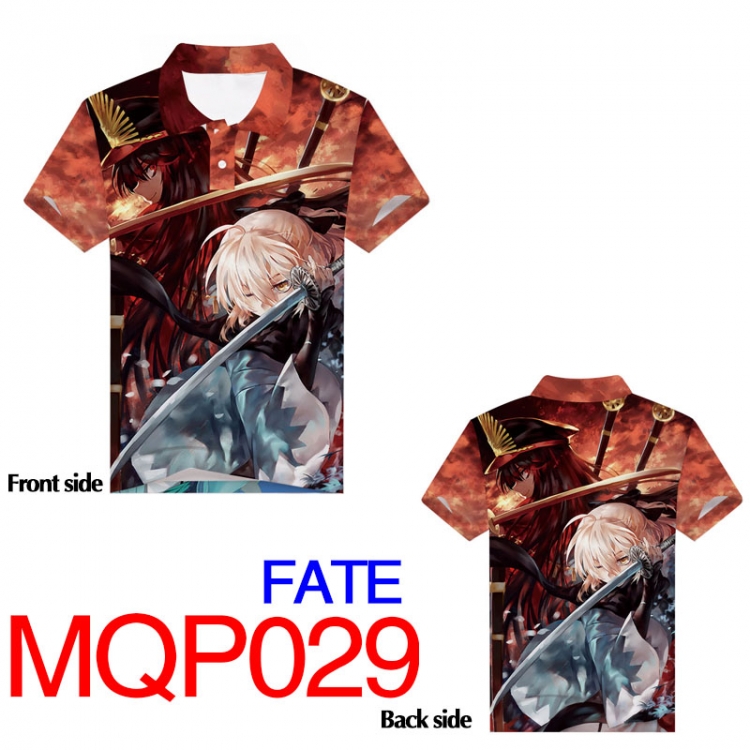 MQP029 Fate Stay Night T-shirt Full-color double-sided M  L  XL  XXL  XXXL