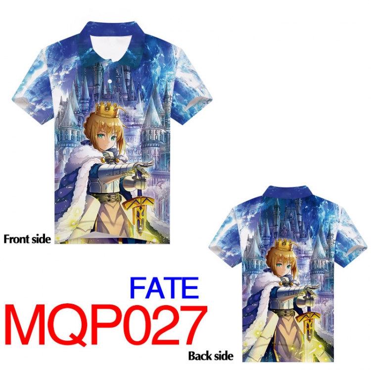 MQP027 Fate Stay Night T-shirt Full-color double-sided M  L  XL  XXL  XXXL