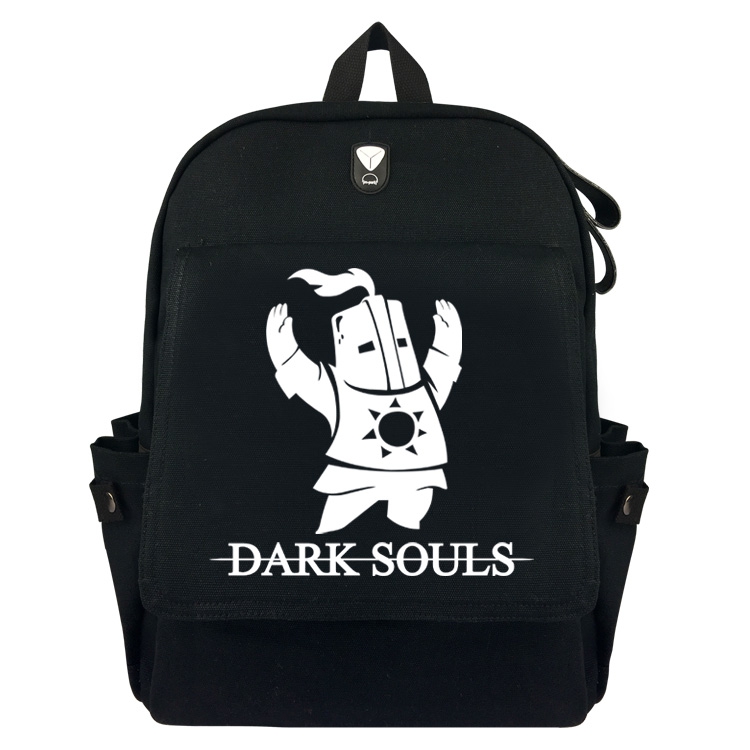 Dark  Souls Black Padded Canvas Backpack