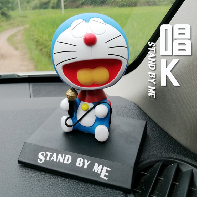 Figure Doraemon Sing Song Shaking Head Ornaments 8.6CM