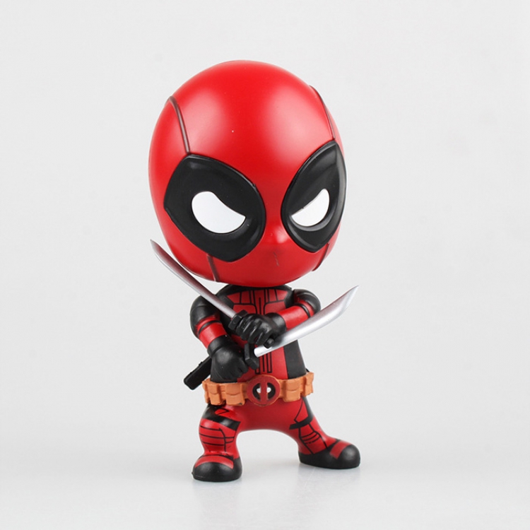 Figure Deadpool Shaking Head Ornaments 10CM