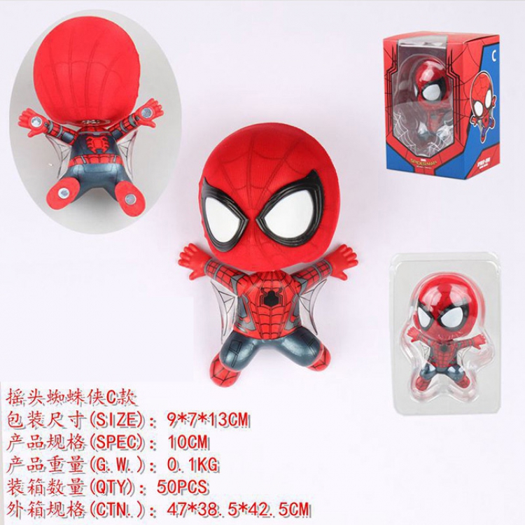 Figure Spiderman C Shaking Head Ornaments Figure 7-9CM