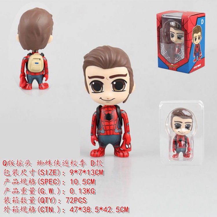 Figure Spiderman D Shaking Head Ornaments Figure 7-9CM