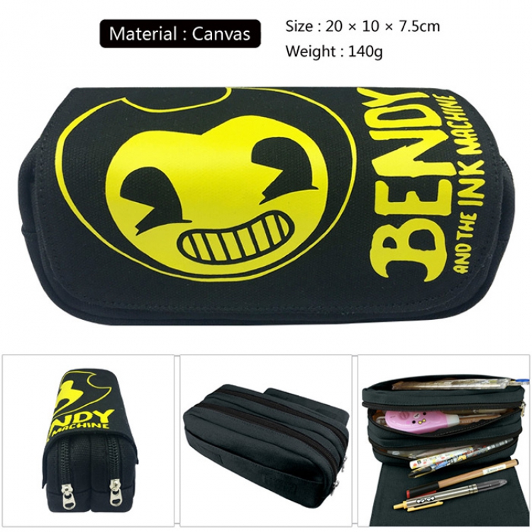 Pencil Bag BENDY Canvas Double Decker Zipper