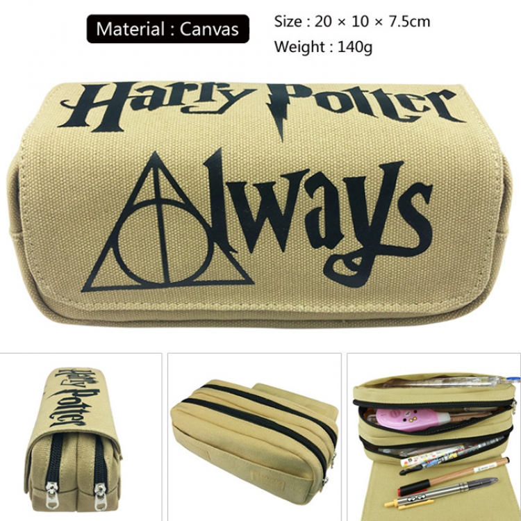 Pencil Bag Harry Potter Canvas Doubel Decker Zipper