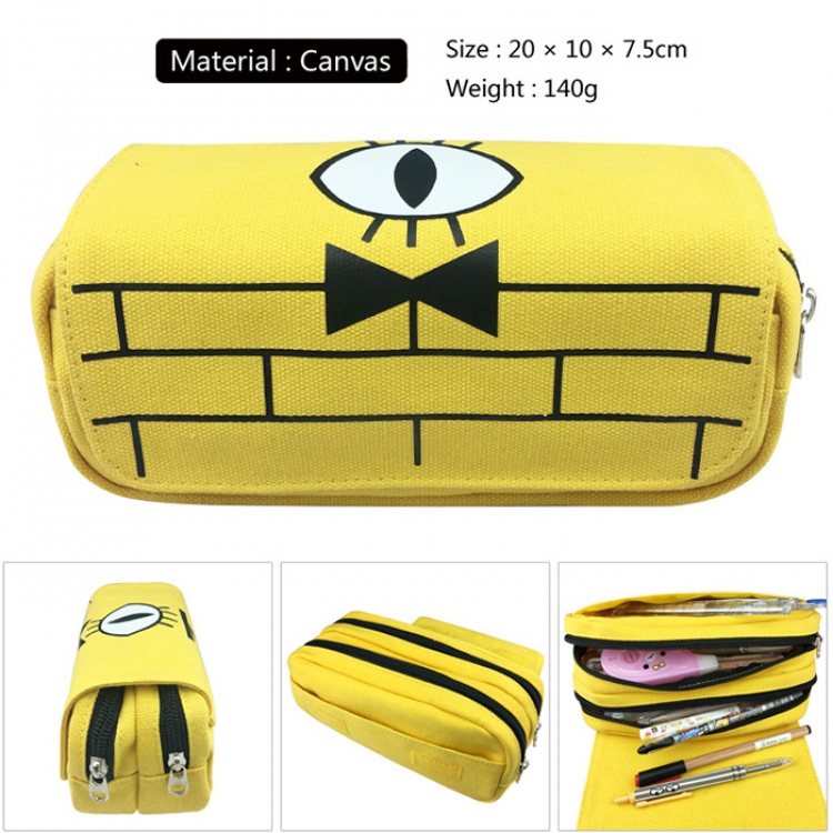 Pencil Bag Gravity Falls Canvas Double Decker Zipper