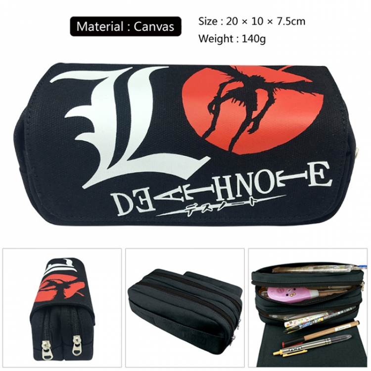 Pencil Bag Death note Canvas Double Decker Zipper